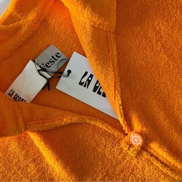 La Veste Ship Wheel Kimono Towel Dress in Orange - Picture 11 of 16